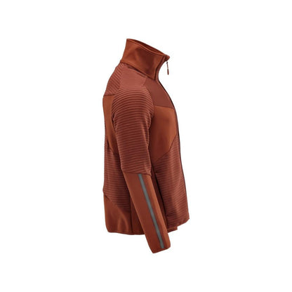 Pulover din lână cu jachetă din microfleece cu fermoar