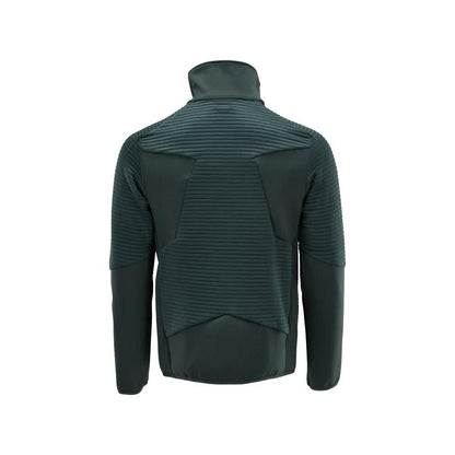 Pulover din lână cu jachetă din microfleece cu fermoar