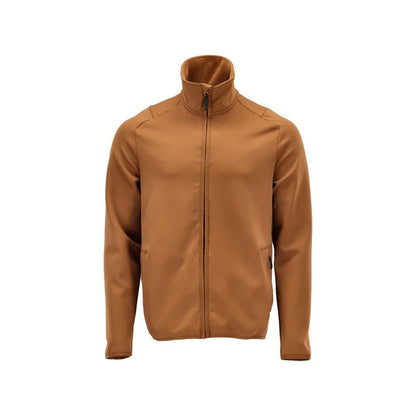 Pulover din lână cu jachetă din microfleece cu fermoar