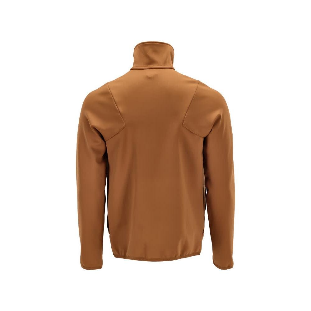 Pulover din lână cu jachetă din microfleece cu fermoar