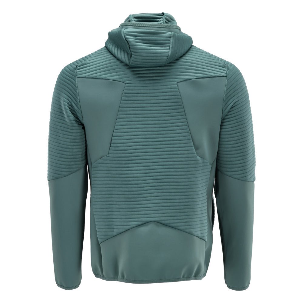 Pulover fleece, glugă, geacă microfleece cu fermoar, verde pădure deschis