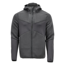 Pulover fleece, glugă, jachetă microfleece cu fermoar, gri antracit
