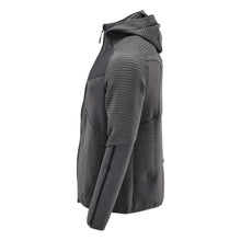 Pulover fleece, glugă, jachetă microfleece cu fermoar, gri antracit