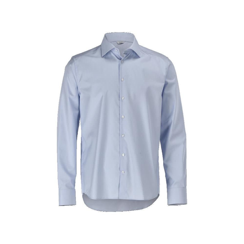 Cămașă, slim fit, albastru deschis/alb