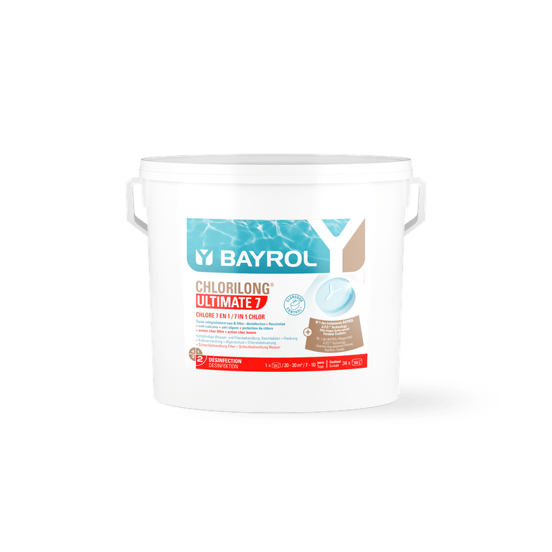 BAYROL Chlorilong® ULTIMATE7 comprimate de clor în două faze cu 7 funcții