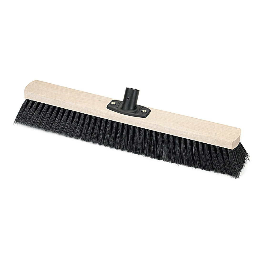 Nölle Profi Brush Power Stick Saalbesen Qualitätsmischung de la Nölle Profi Brush Bürsten- & Pinseltechnik e.K. dispune de peri negri, un bloc de lemn dreptunghiular și o gaură centrală pentru fixarea mânerului pentru o performanță fiabilă.
