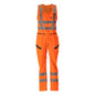 Pantaloni combinati cu buzunare pe coapse, pantaloni combinati stretch, portocaliu hi-vis