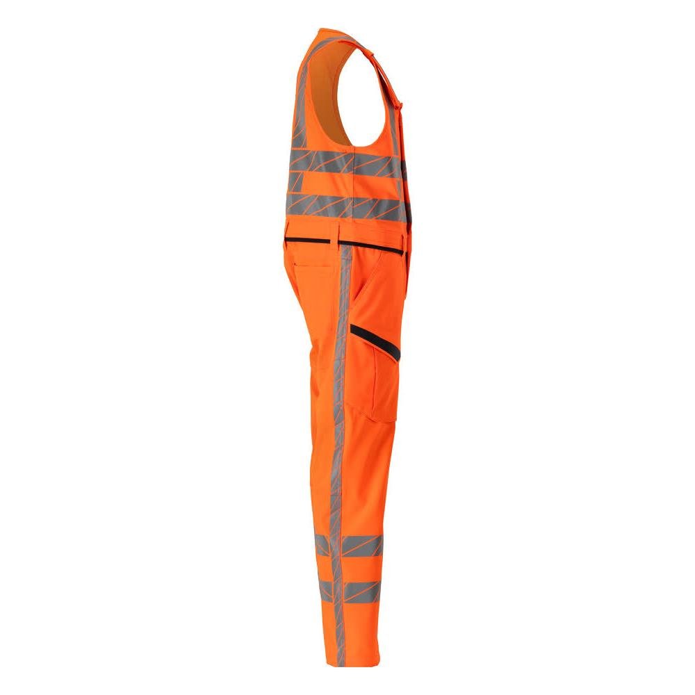 Pantaloni combinati cu buzunare pe coapse, pantaloni combinati stretch, portocaliu hi-vis