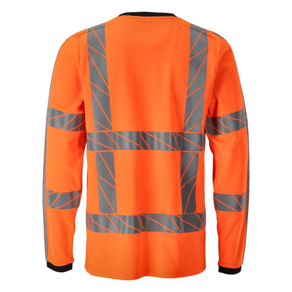 Tricou, maneca lunga, tricou modern fit, portocaliu hi-vis