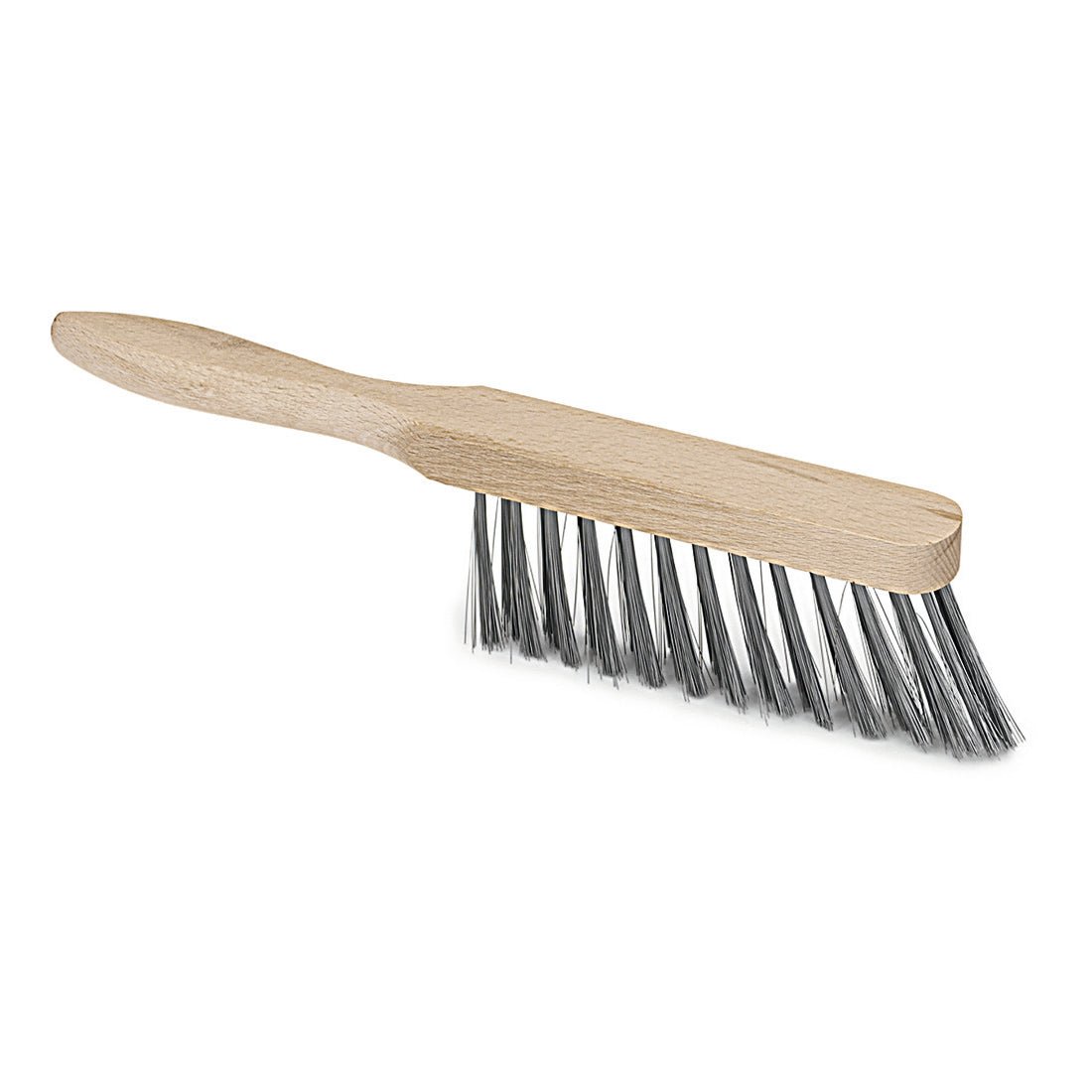 Peria de mână cu sârmă de oțel Nölle Profi Brush de 30 cm de la Nölle Profi Brush Bürsten- & Pinseltechnik e.K. oferă peri din sârmă de oțel dur și un mâner lung din lemn - ideală pentru curățarea eficientă a diferitelor suprafețe.