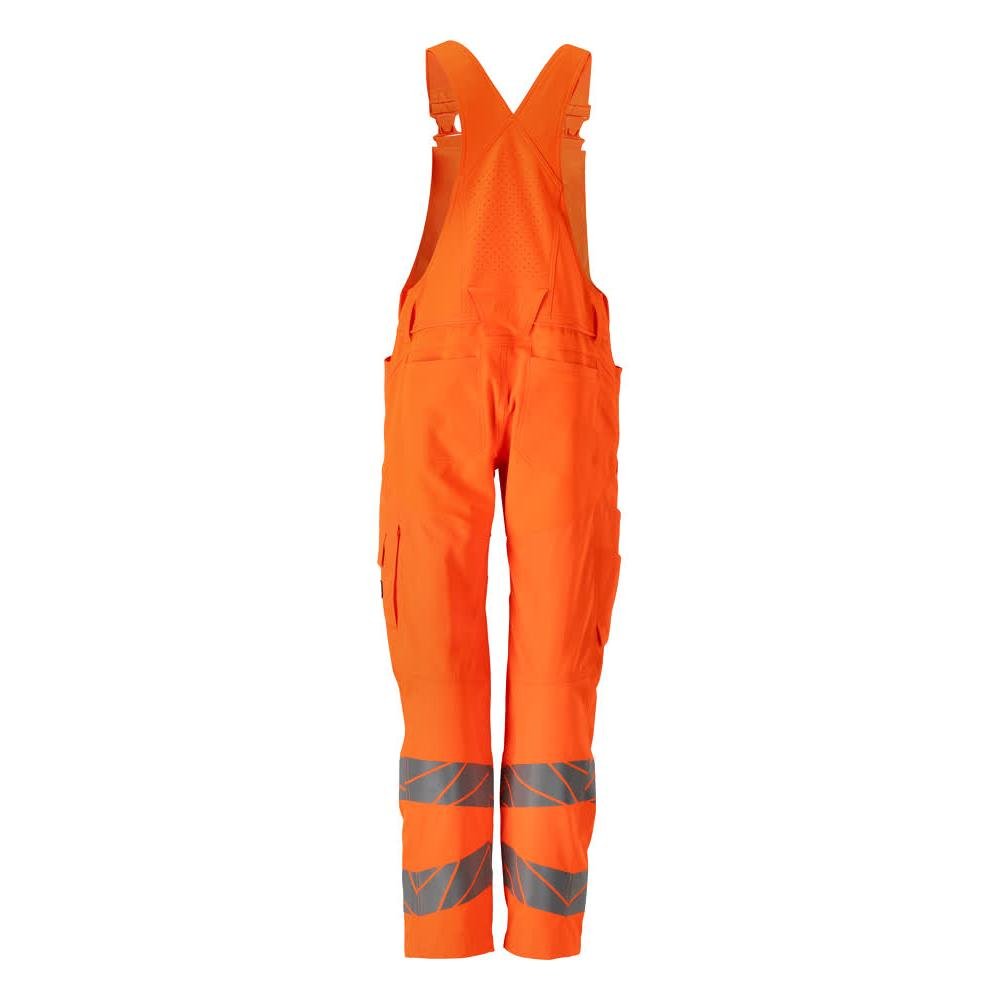 Salopete, buzunare pentru genunchi, inserții elastice Salopete, portocaliu hi-vis