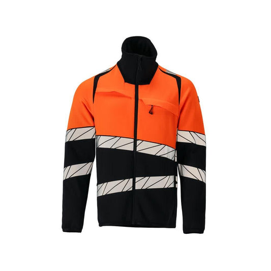 Pulover din lână cu jachetă din microfleece cu fermoar