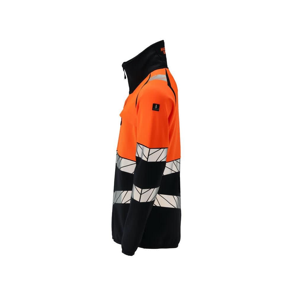 Pulover din lână cu jachetă din microfleece cu fermoar