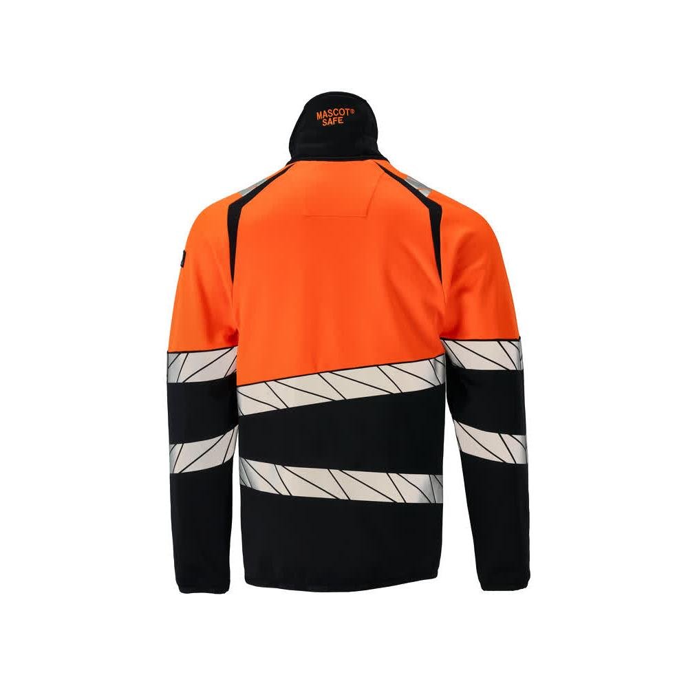 Pulover din lână cu jachetă din microfleece cu fermoar