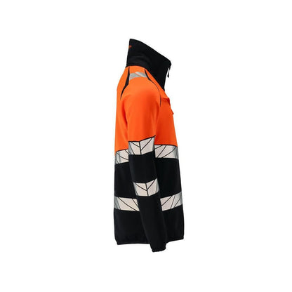 Pulover din lână cu jachetă din microfleece cu fermoar