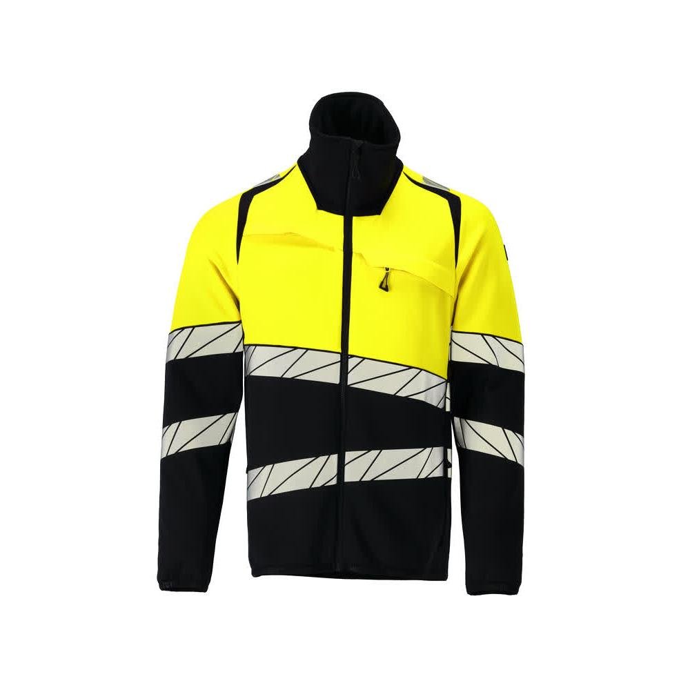 Pulover din lână cu jachetă din microfleece cu fermoar