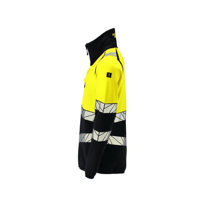 Pulover din lână cu jachetă din microfleece cu fermoar