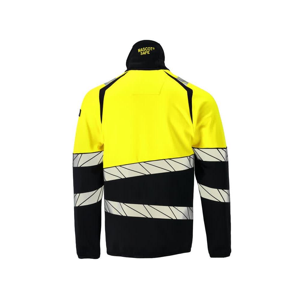 Pulover din lână cu jachetă din microfleece cu fermoar