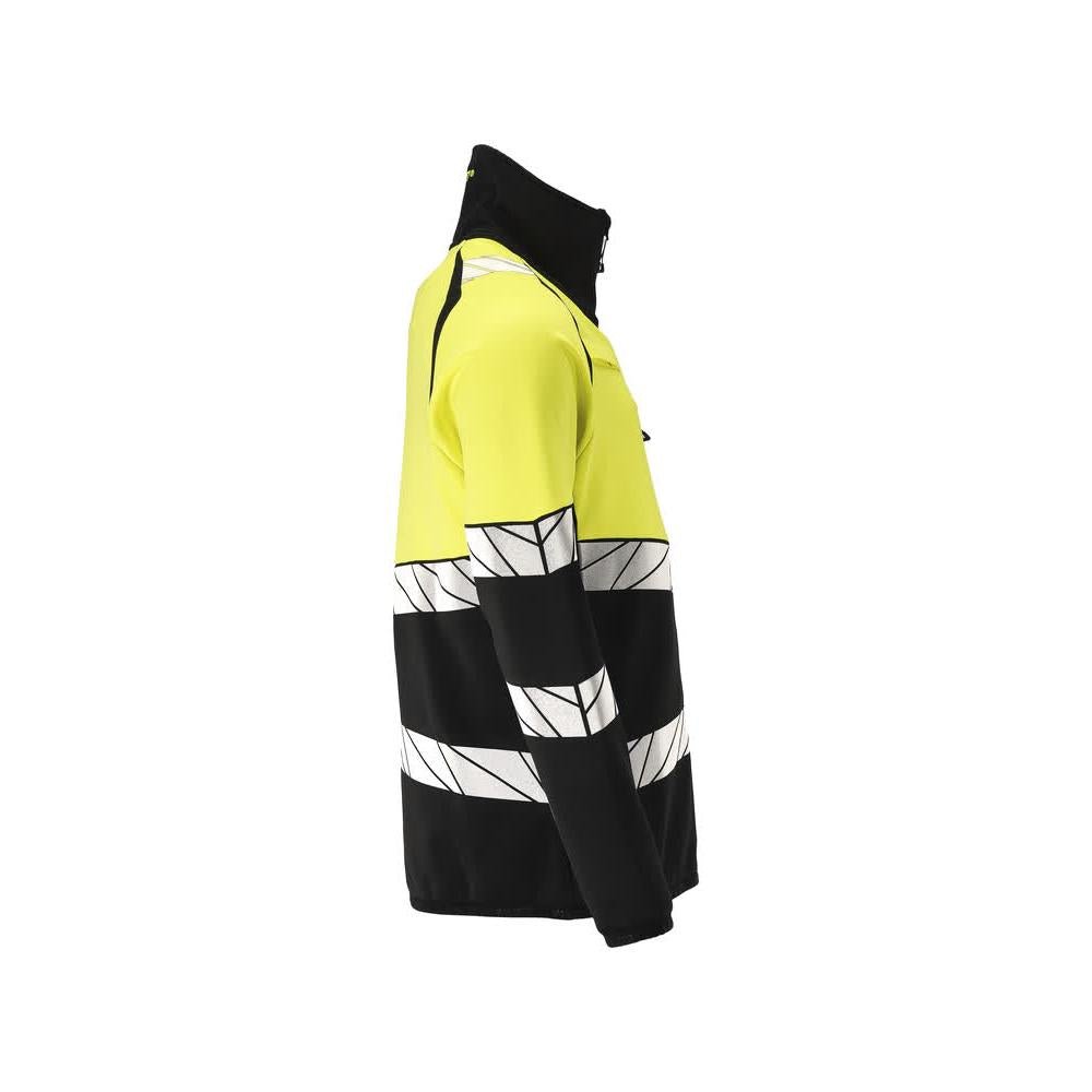 Pulover din lână cu jachetă din microfleece cu fermoar