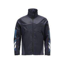 Geacă de lucru, stretch, cu fermoar metalic, negru-albastru