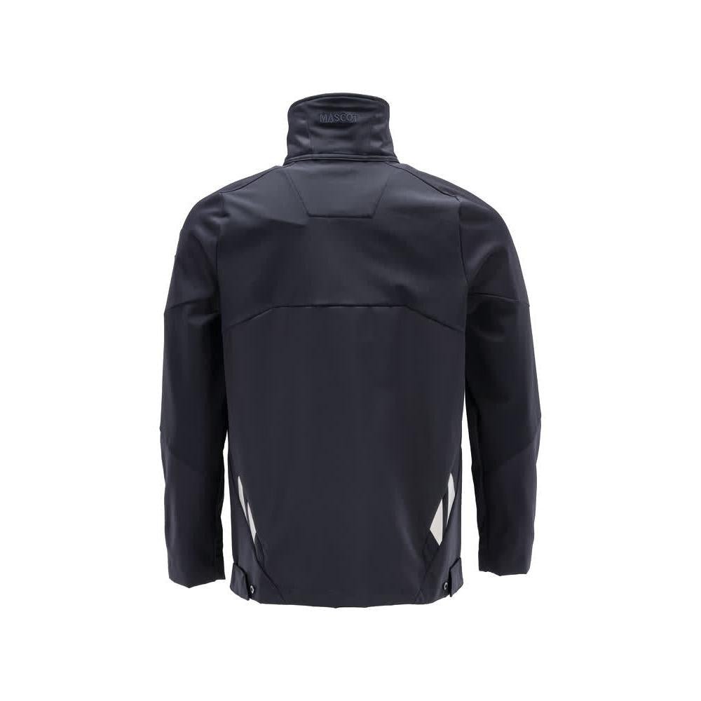 Geacă de lucru, stretch, cu fermoar metalic, negru-albastru