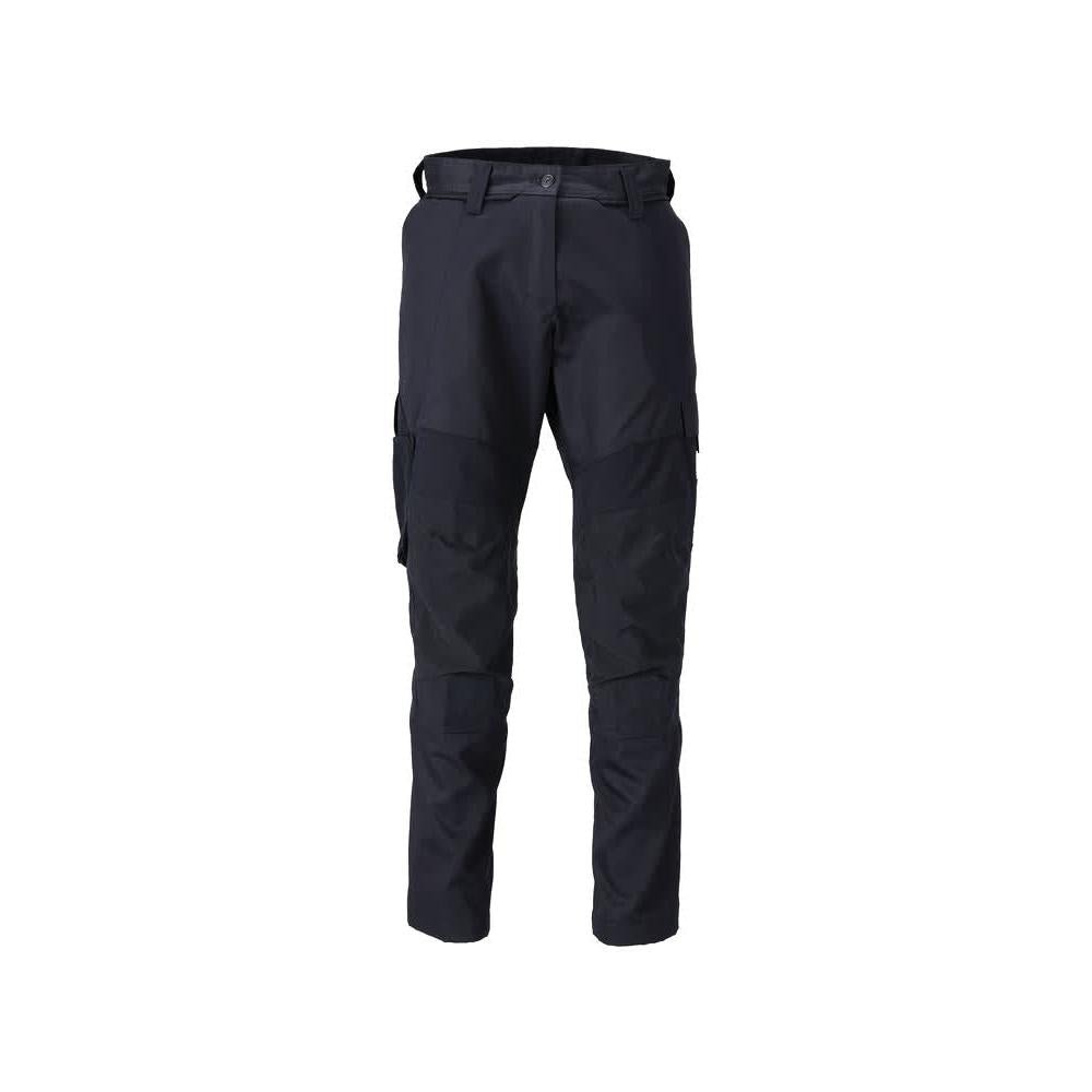 Pantaloni cu buzunare la genunchi, pantaloni dama, negru-albastru