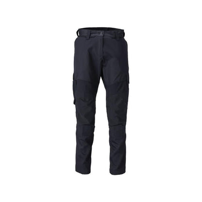 Pantaloni cu buzunare la genunchi, pantaloni dama, negru-albastru