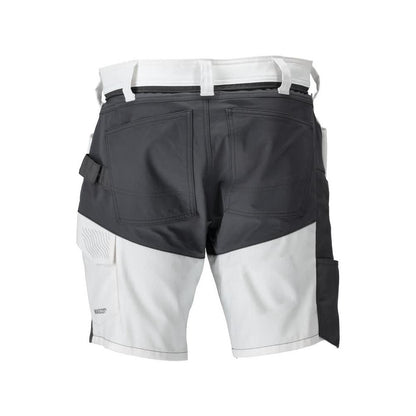 Pantaloni scurți, pantaloni scurți ușori, alb/gri antracit