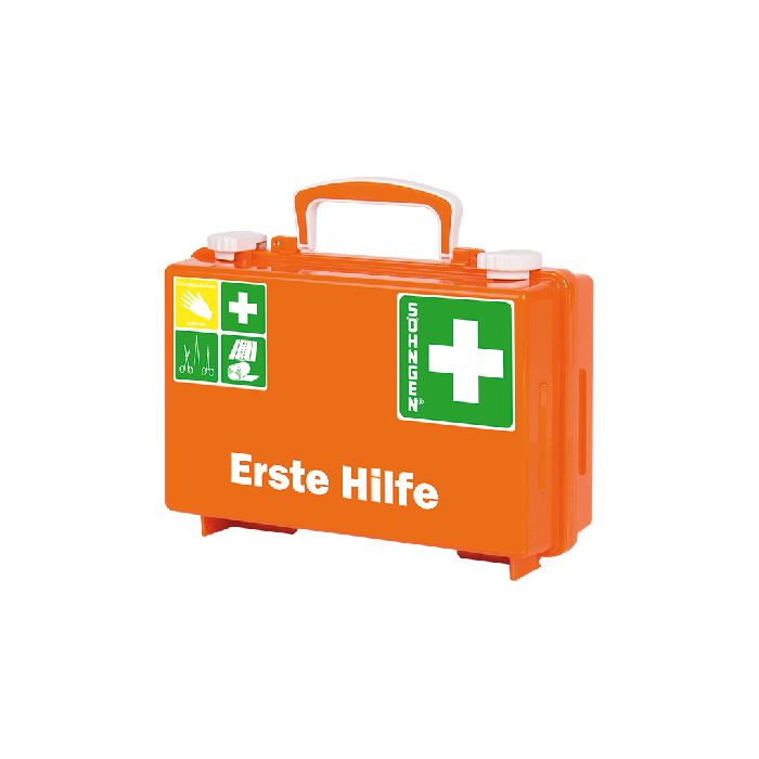 Erste-Hilfe-Koffer QUICK-CD orange mit Füllung Standard DIN 13157