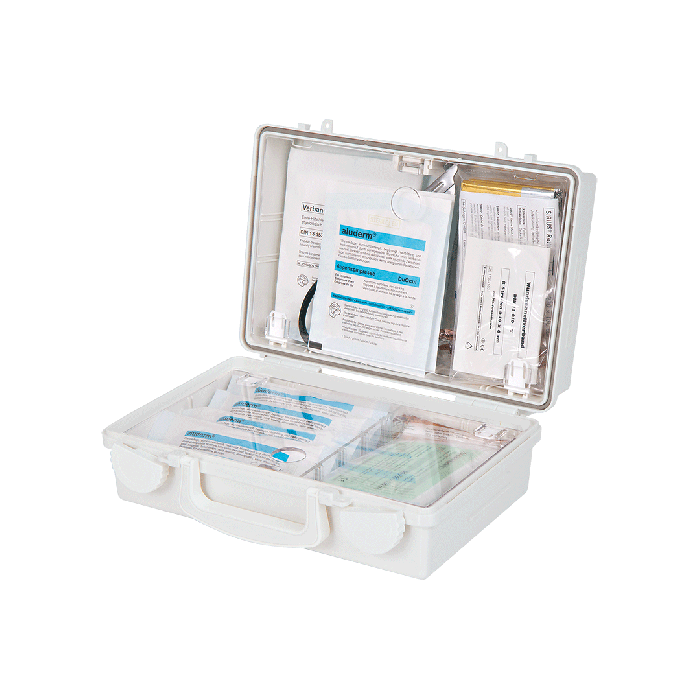 Erste-Hilfe-Koffer QUICK-CD weiss mit Füllung Standard DIN 13157