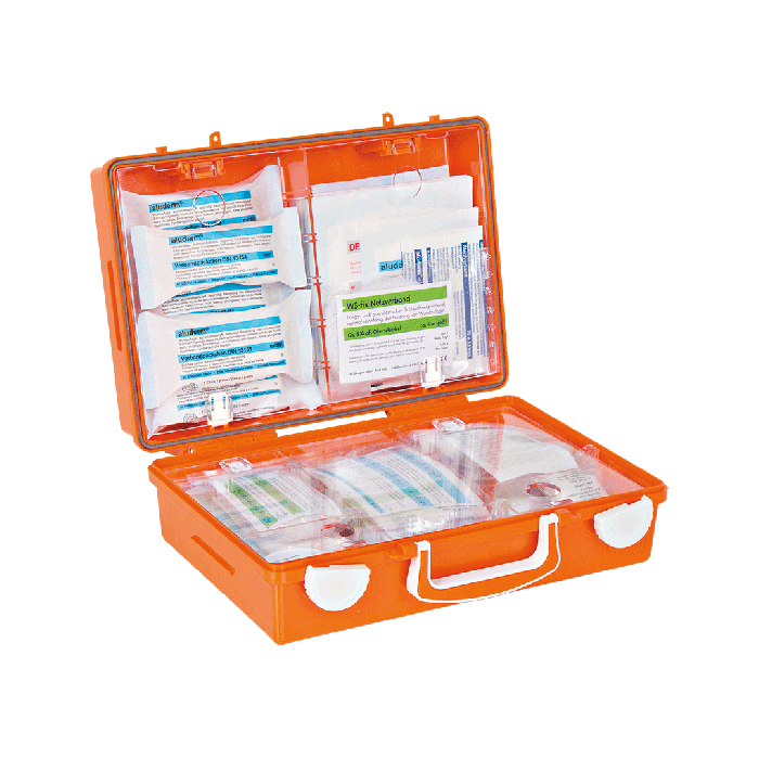 Erste-Hilfe-Koffer SN-CD orange mit Füllung Standard ERW DIN 13157