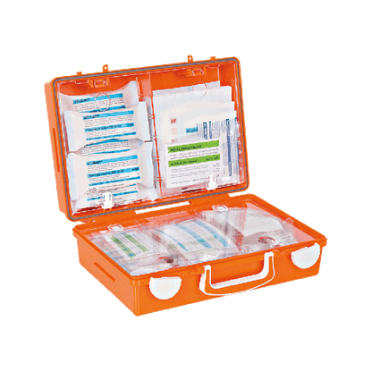 Erste-Hilfe-Koffer SN-CD orange mit Füllung Standard ERW DIN 13157
