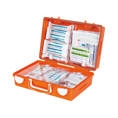 Erste-Hilfe-Koffer SN-CD orange mit Füllung Standard ERW DIN 13157