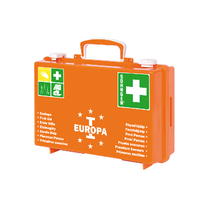 Erste Hilfe Koffer EUROPA I orange gefüllt