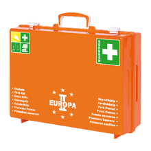 Erste Hilfe Koffer EUROPA II Orange gefüllt
