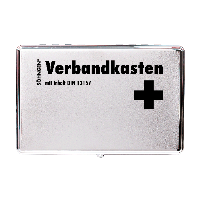 Verbandkasten KIEL Chrome mit Füllung Standard DIN 13157