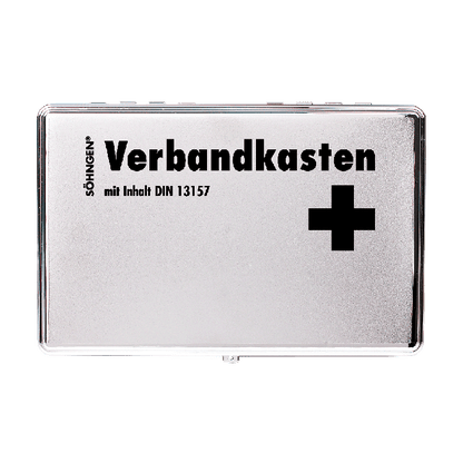Verbandkasten KIEL Chrome mit Füllung Standard DIN 13157