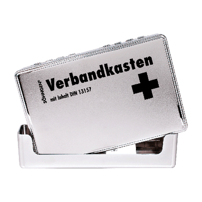 Verbandkasten KIEL Chrome mit Füllung Standard DIN 13157