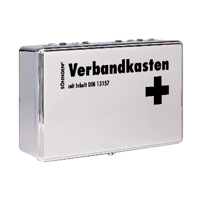 Verbandkasten KIEL Chrome mit Füllung Standard DIN 13157