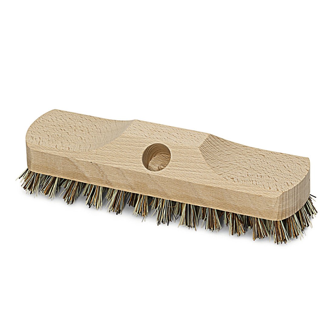 Peria Nölle Profi Brush Schrubber Union 22 cm, deosebit de dură cu orificiu pentru mâner de la Nölle Profi Brush Bürsten- & Pinseltechnik e.K. se caracterizează printr-o formă dreptunghiulară cu peri extra-duri, dens așezați și un orificiu central pentru fixarea mânerului.