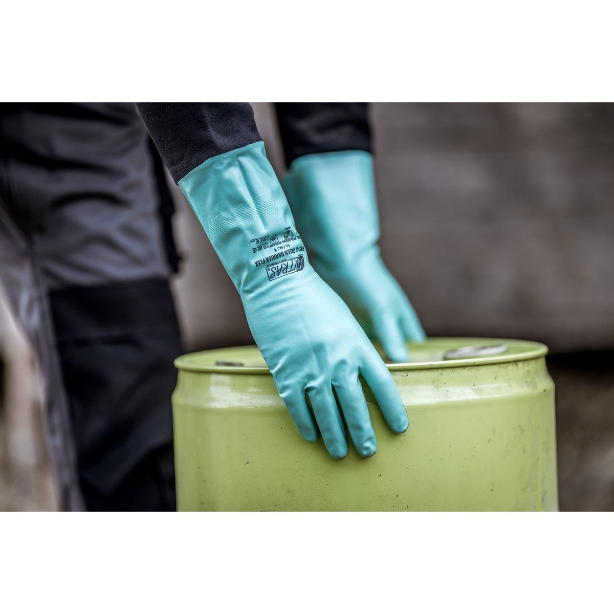 NITRAS GREEN BARRIER FLEX, manusi de protectie chimica, verde