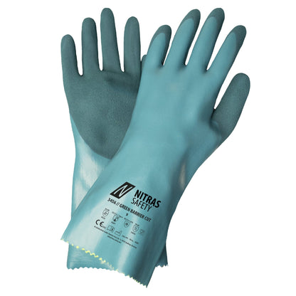 NITRAS GREEN BARRIER CUT, manusi de protectie chimica, benzina