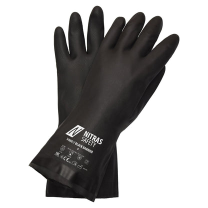 NITRAS BLACK BARRIER, manusi de protectie chimica, negre