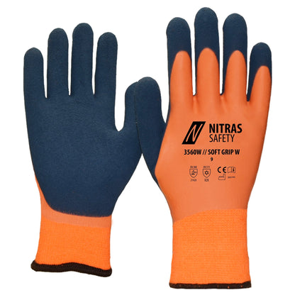 NITRAS SOFT GRIP W, mănuși de iarnă, portocaliu / albastru închis