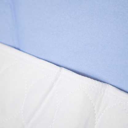 AMPri MED-COMFORT tampon de protectie pat lavabil 75 x 90 cm, albastru/alb | Pachet (1 bucata)