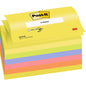 O promoție de note adezive Post-it® Super Sticky Z-Notes (76x127 mm, 100 de foi/bloc, 6 blocuri, diverse culori neon) de la 3M Deutschland GmbH - perfectă pentru birou. Cu certificare PEFC (SGSCH-PEFC-COC-110078).