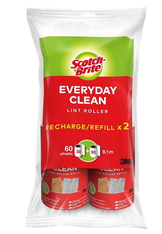 Rolă de schimb pentru scame Scotch-Brite™ Everyday Clean, 30 coli, 2/pachet | Pachet (2 bucăți)