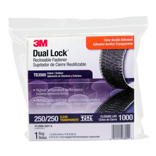 Dispozitiv de fixare flexibil 3M™ Dual Lock™ TB3560, translucid, 25 mm x 3 m, 5,7 mm, 40 capete/cm2, zonă exterioară | Geanta (1 bucata)