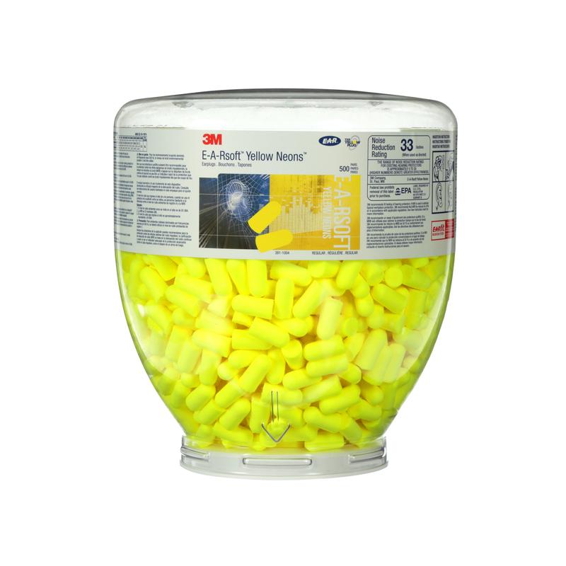 dopuri de urechi 3M™ E-A-Rsoft™ Yellow Neons™, flacon de reumplere, 500/container, PD-01-002 | Pachet (1 pereche)