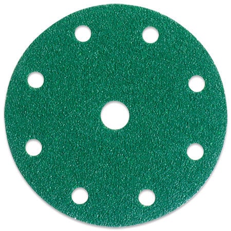 Disc de hârtie 3M™ Hookit™ 245, 152 mm, cu 9 găuri, P80 | Pachet (50 bucăți)